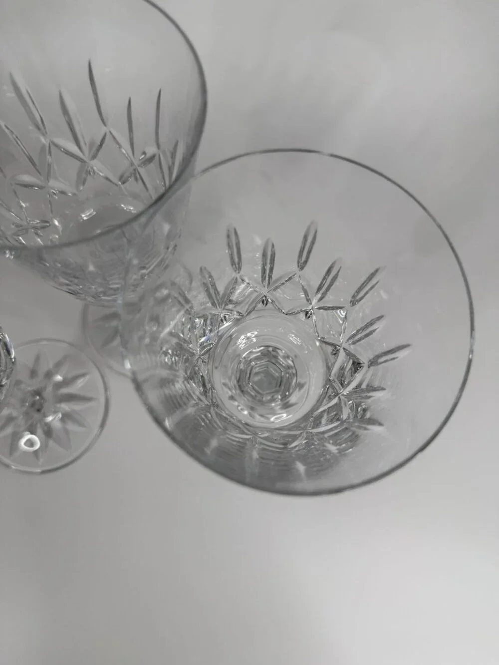 Galway Baldmore Irish Lead Crystal Water or Wine Goblets, approx. 7.75